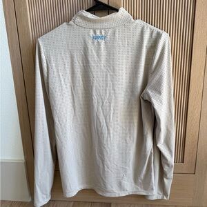 Equisite Beige Perforated Long Sleeve Top